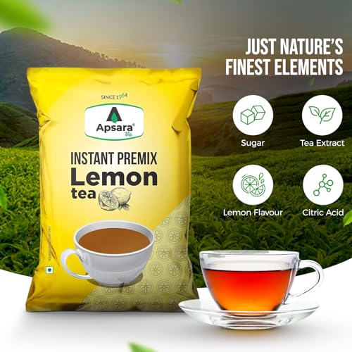 Image of Apsara Instant Premix Lemon Tea 1kg | 2 in-1 Tea, Lemon Flavoured Tea, and Hot Lemon Tea | Refreshing Summer Drink | Ready to Drink