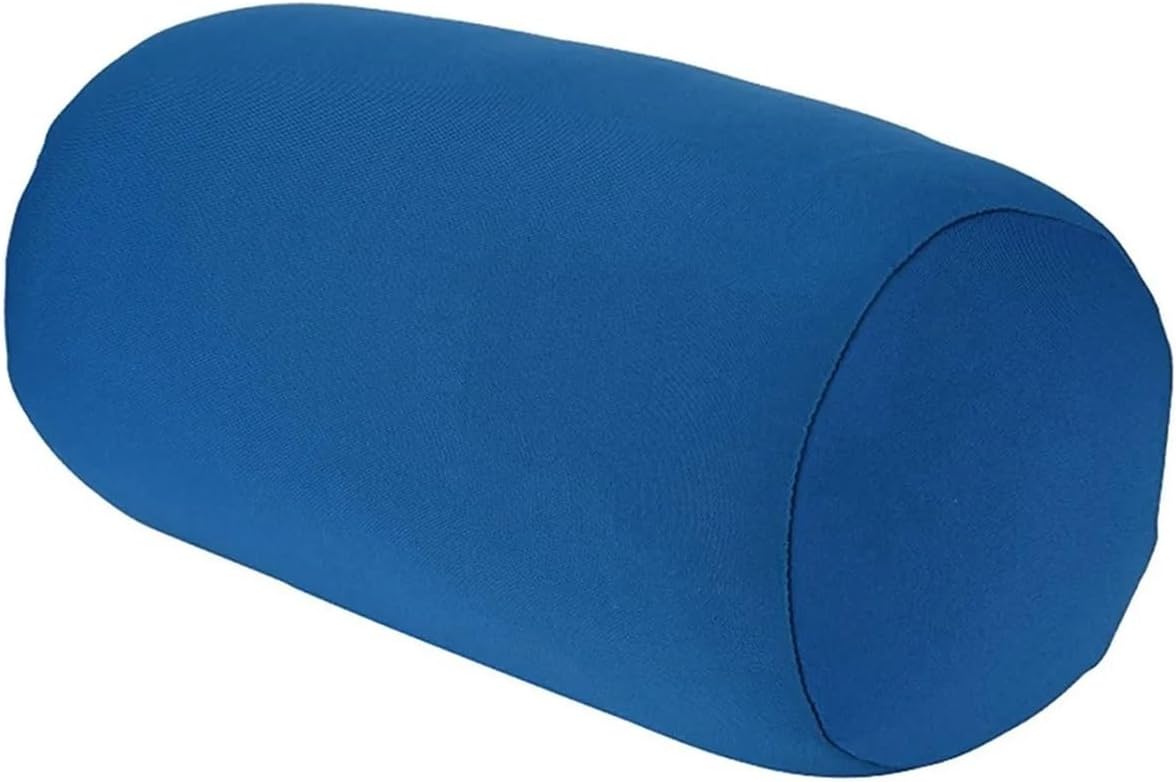 Solid Color Round Removable Washable Lumber Cushion Pillow Bed Roll Cushion Head Leg Back Support Light Travel Column Pillow(Red)