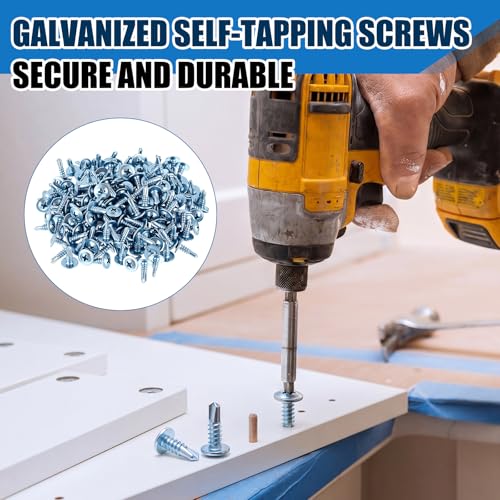 Tornillos para madera #8 x 1/2 pulg Zinc Hicarer 1000 pcs miniatura 5