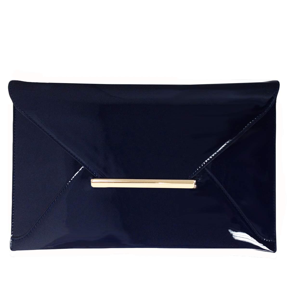 JNB Faux Patent Leather Envelope Candy Clutch Bag