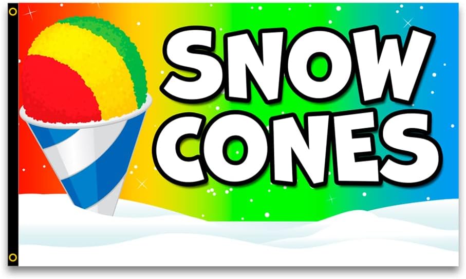 Snow Cones 3x5 Premium Polyester Flag (Made in The USA)