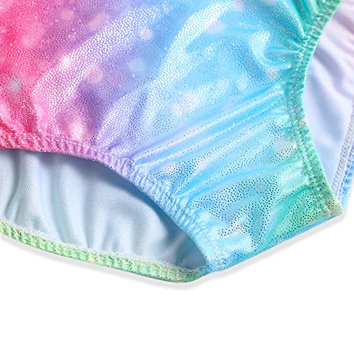 HOZIY Gymnastics Leotards for Girls Toddlers Kids Sleeveless Tumbling Outfits for Dance Print