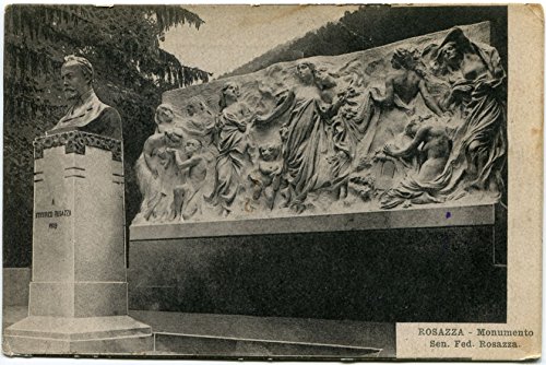 1909 Rosazza - Monumento al senatore Fed. Rosazza annullo Biella - FP B/N VG Cartolina Postale