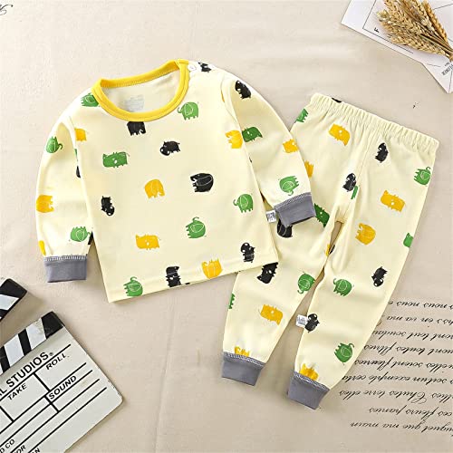 Boys Girls Cotton 𝐏a𝐣ama Set Long Sleeve 𝐏𝗝s Toddler Baby Cute Cartoon 𝐏ajamas Soft Sl𝐞epwear (A-X, 2-3 Years)2