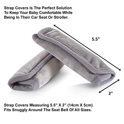 Lebogner Car Seat Strap Covers, 2 Pack Reversible Soft Seat Belt Cushion That Helps Prevent Strap Irritation In Car Seat, Jogger, And Strollers For Newborns, Infants And Kids, Harness Comfortable Pads #TOP2