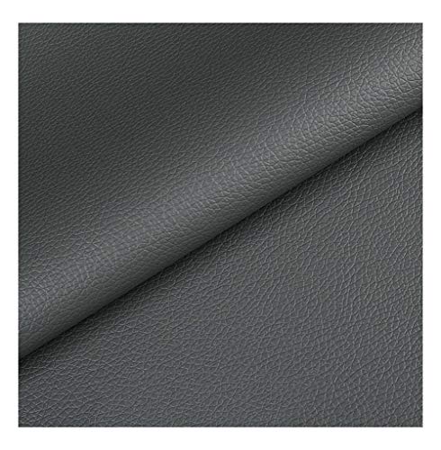 Tejido de imitación de cuero gris para tapicería de muebles con propiedad ignífuga 1.37x8m