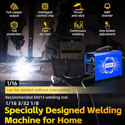 RILAND Stick Welder, 110V Portable ARC Welding Machine – 4.4lb Lightweight, Hot Start, Anti-Stick & Overload Protection for Home DIY, Metal Repair, Workshop Use by RILAND - Image 3