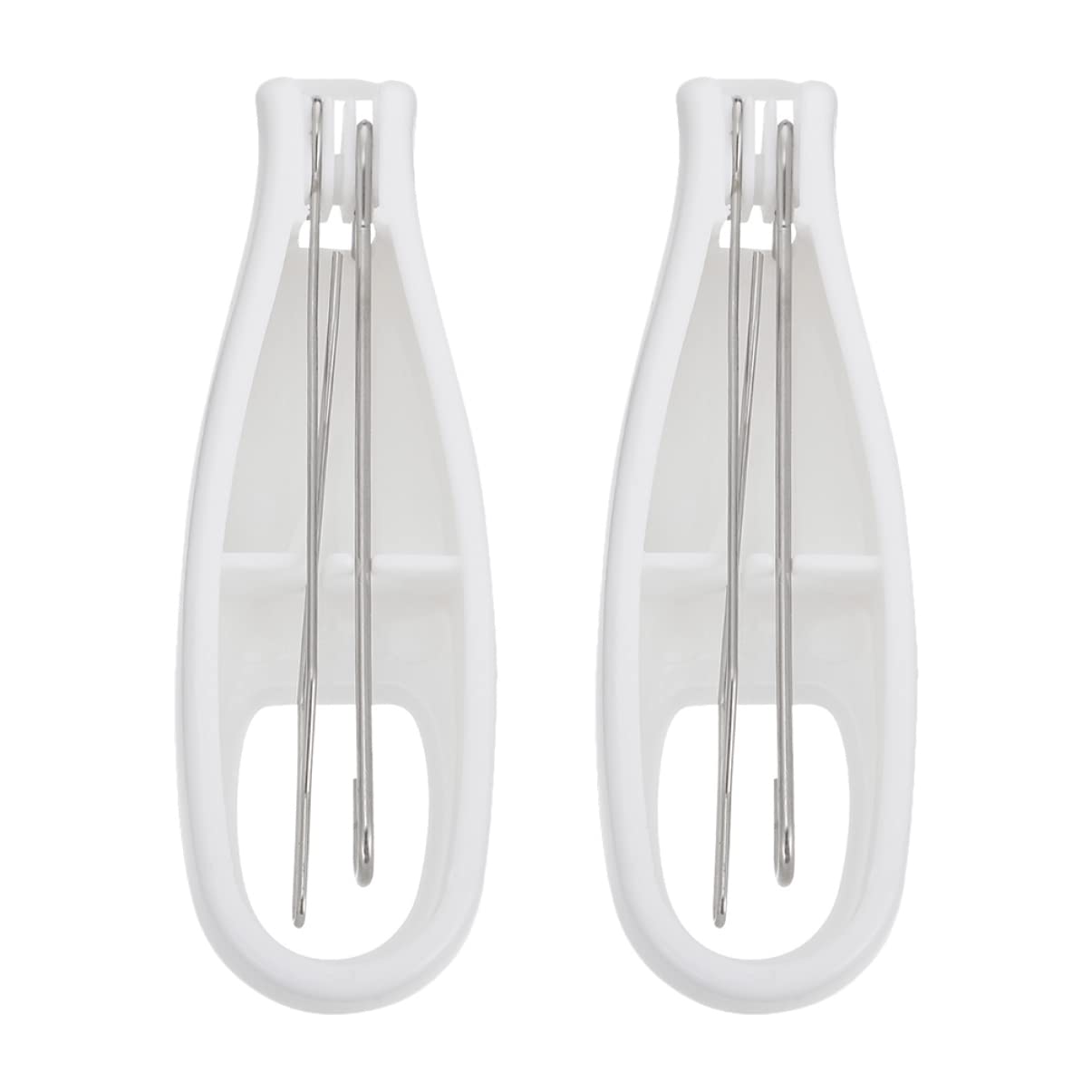 NOLITOY 2pcs Zipper Puller One Hand Buttons Hook Zipper Helper Button Shirts Aid Clothes Wearing Assistance Tool Button Assist Tool Button Hook Tool Button Pulling Wearing Tool Steel White