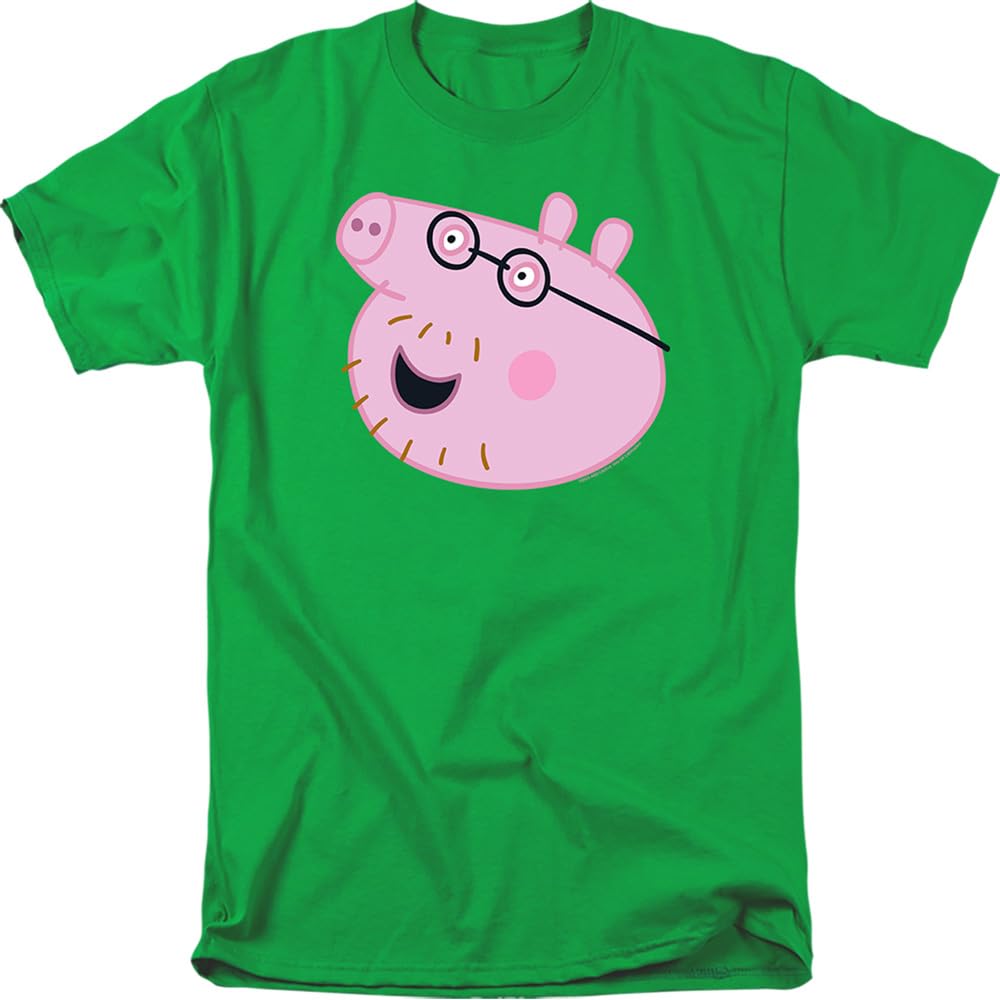 Peppa Pig Daddy Pig Face Unisex Adult T Shirt