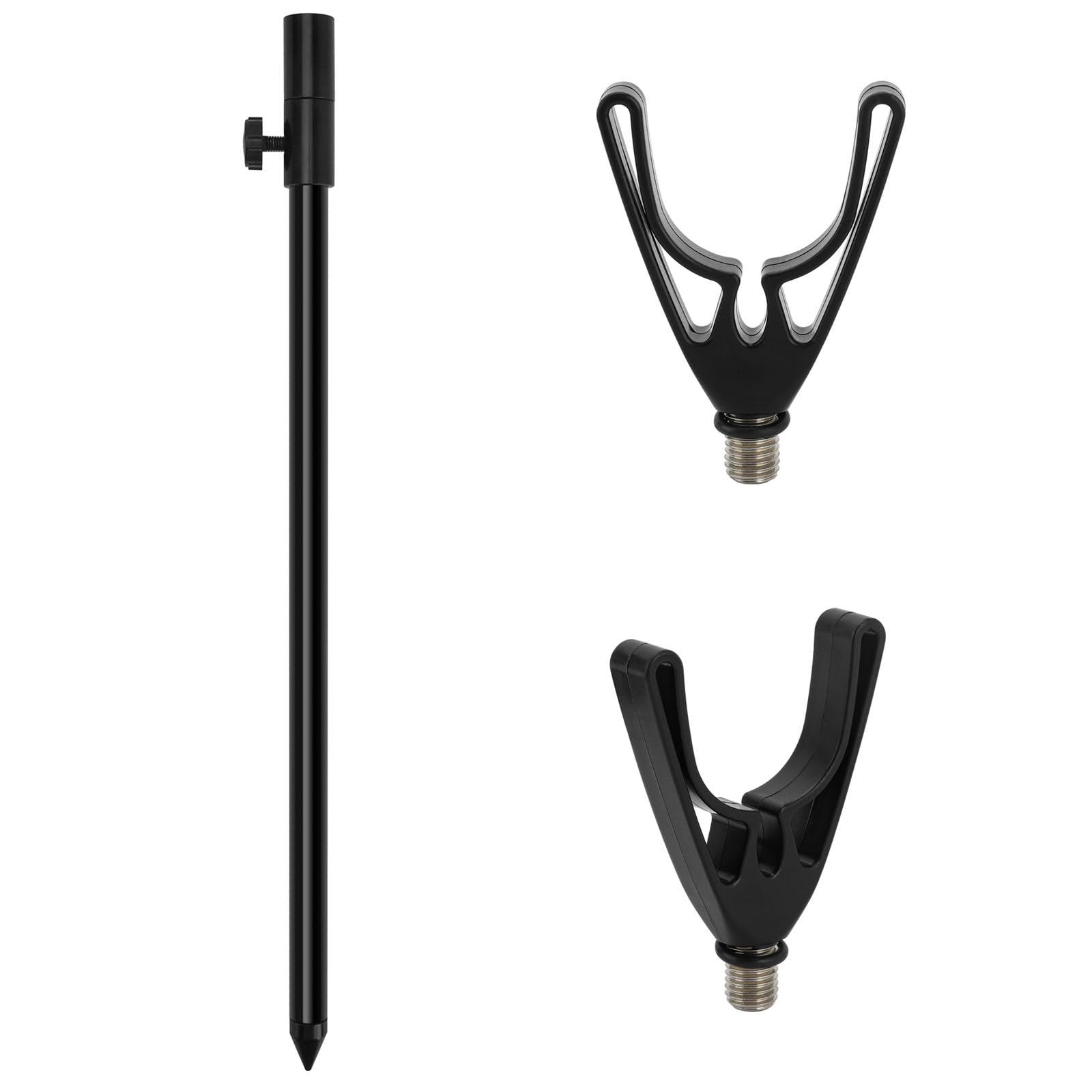 3 PCS Fishing Rod Rack Butt & Front Rests Adjustable 30cm to 50cm