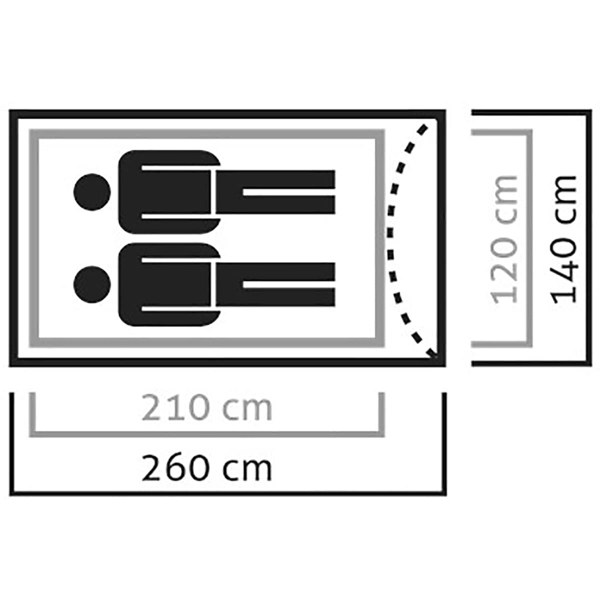 Salewa Zelt Litetrek Pro 2-2 Personen Zelt