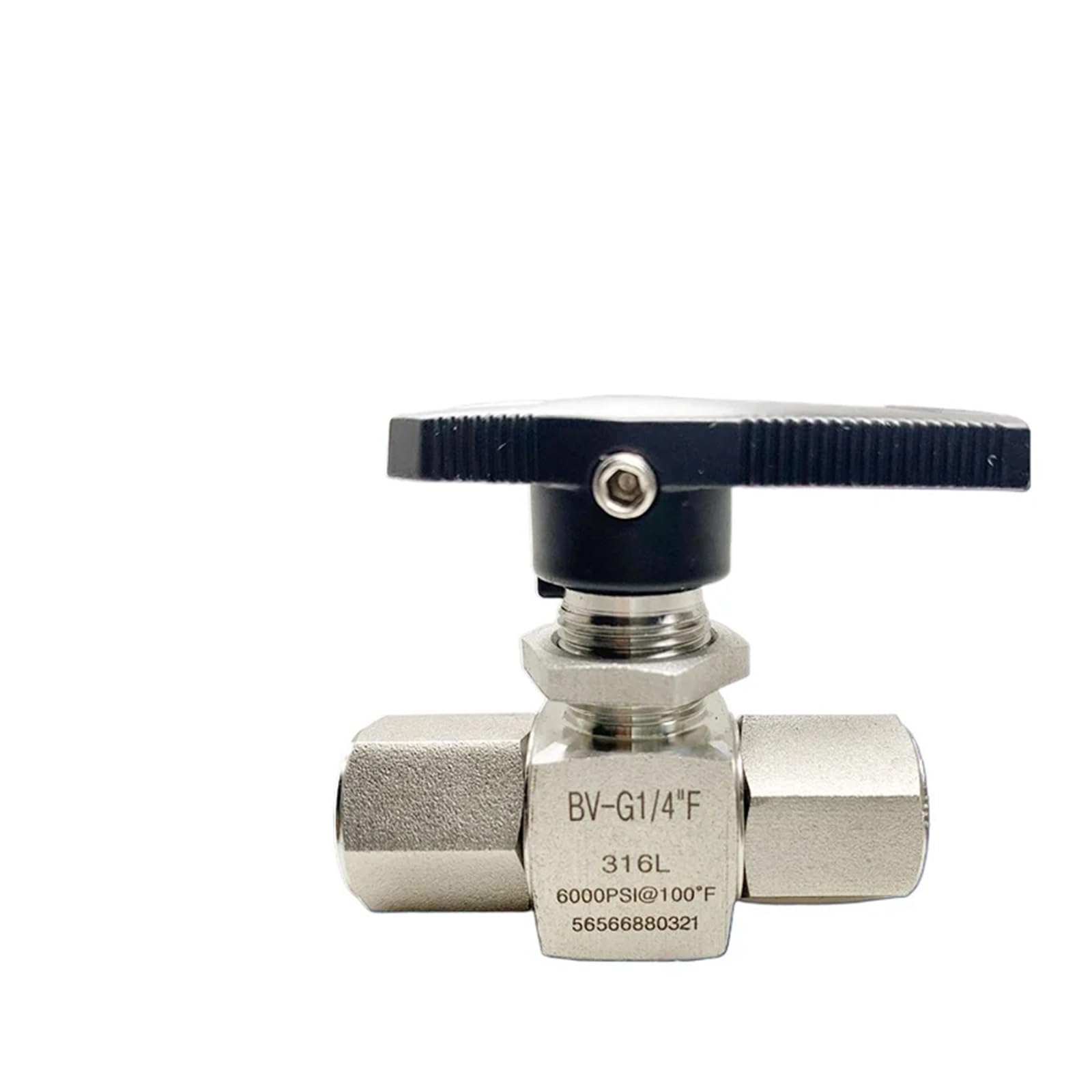 6000 PSI Wysokie ciśnienie 1/8 1/4" 3/8" 1/2" BSP NPT Żeński Zawór kulowy odcinający ze stali nierdzewnej 316 CNG Gaz ziemny Woda Olej opałowy(1/4",BSPT_FEMALE TO FEMALE)