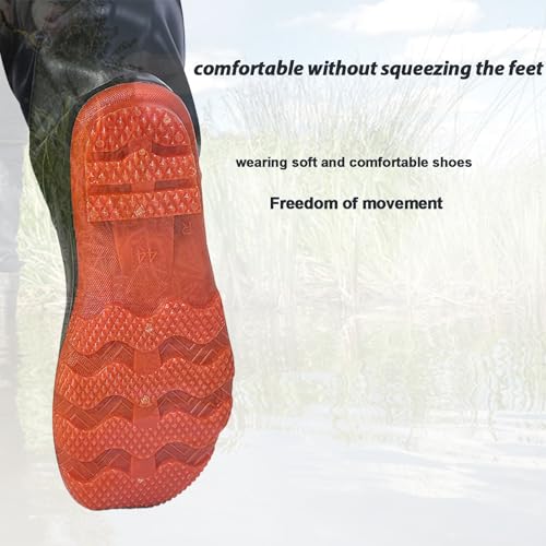 Proximitck Calças Waders de pesca para homens e mulheres, calças Wader de cintura respirável com bot