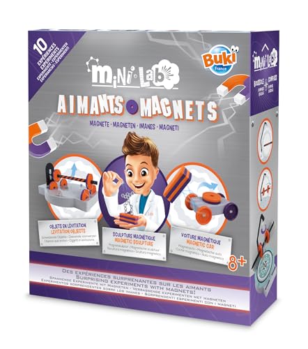 BUKI 3018 - Mini Lab – Magnete | Wissenschaftsset mit 10 Experimenten zu Magnetismus | Lernspielzeug für Kinder