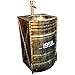 Lavabo de Salle de Bain sur Pied, Meuble-lavabo en Fer forgé de Style Industriel avec Robinet et vidange 20,8 x 17,7 x 32,2 Pouces, Bronze, Meuble pour évier (Armoire pour évier en Bronze)