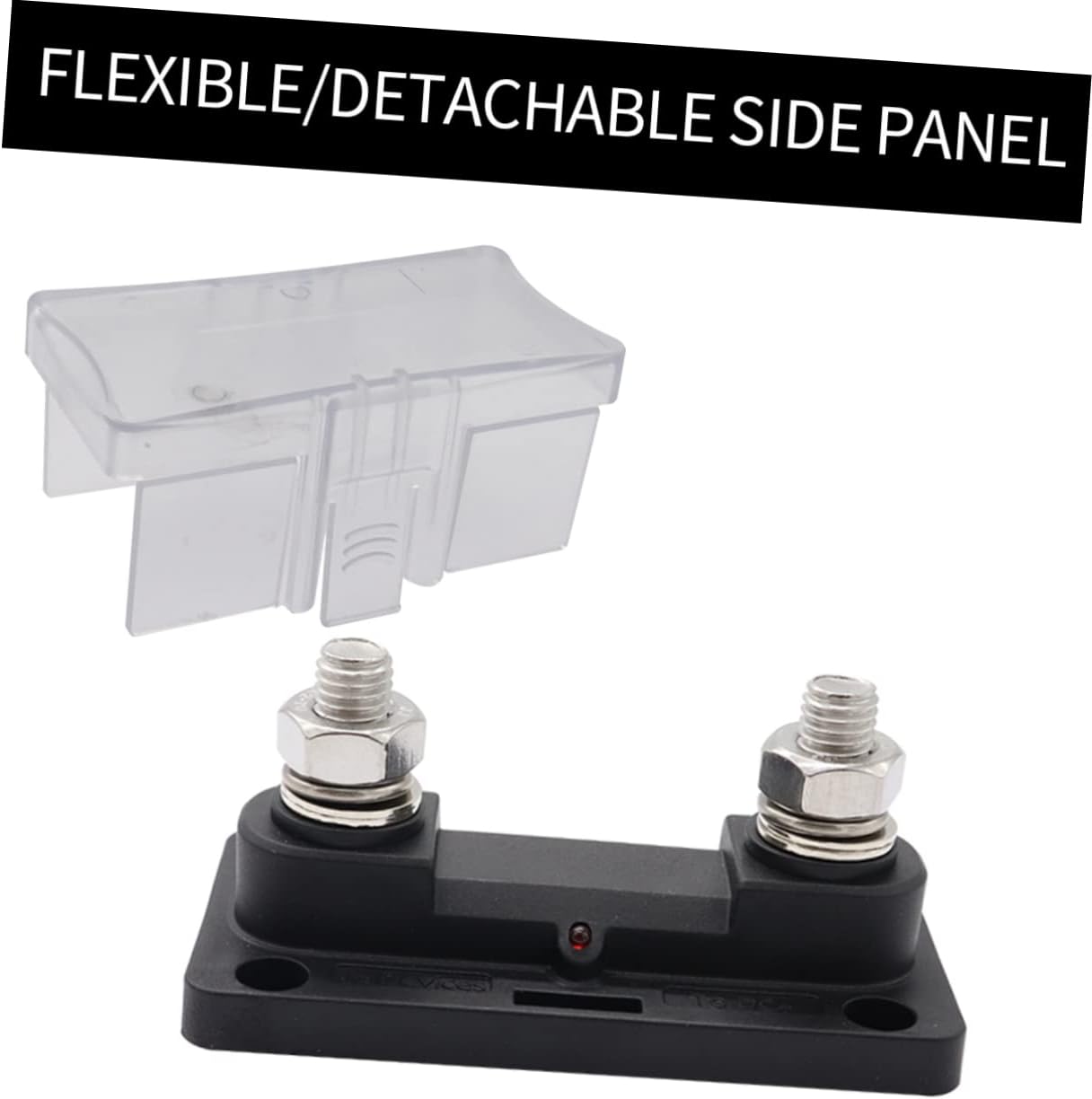 MAGICLULU 300A High Fuse Holder with Indicator Light Black Fuse Holder for Automotive Trucks Buses and Custom Installations Includes Label Stickers