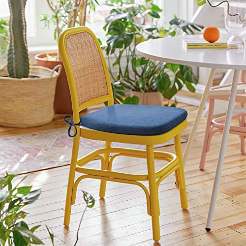Gumcoly Memory Foam Chair Cushion With Ties Non Slip Chair Pad Removable U Shape Stool Seat Cushion With Machine Washable Cover For Dining Chairs 16X17 Inch Blue #TOP6