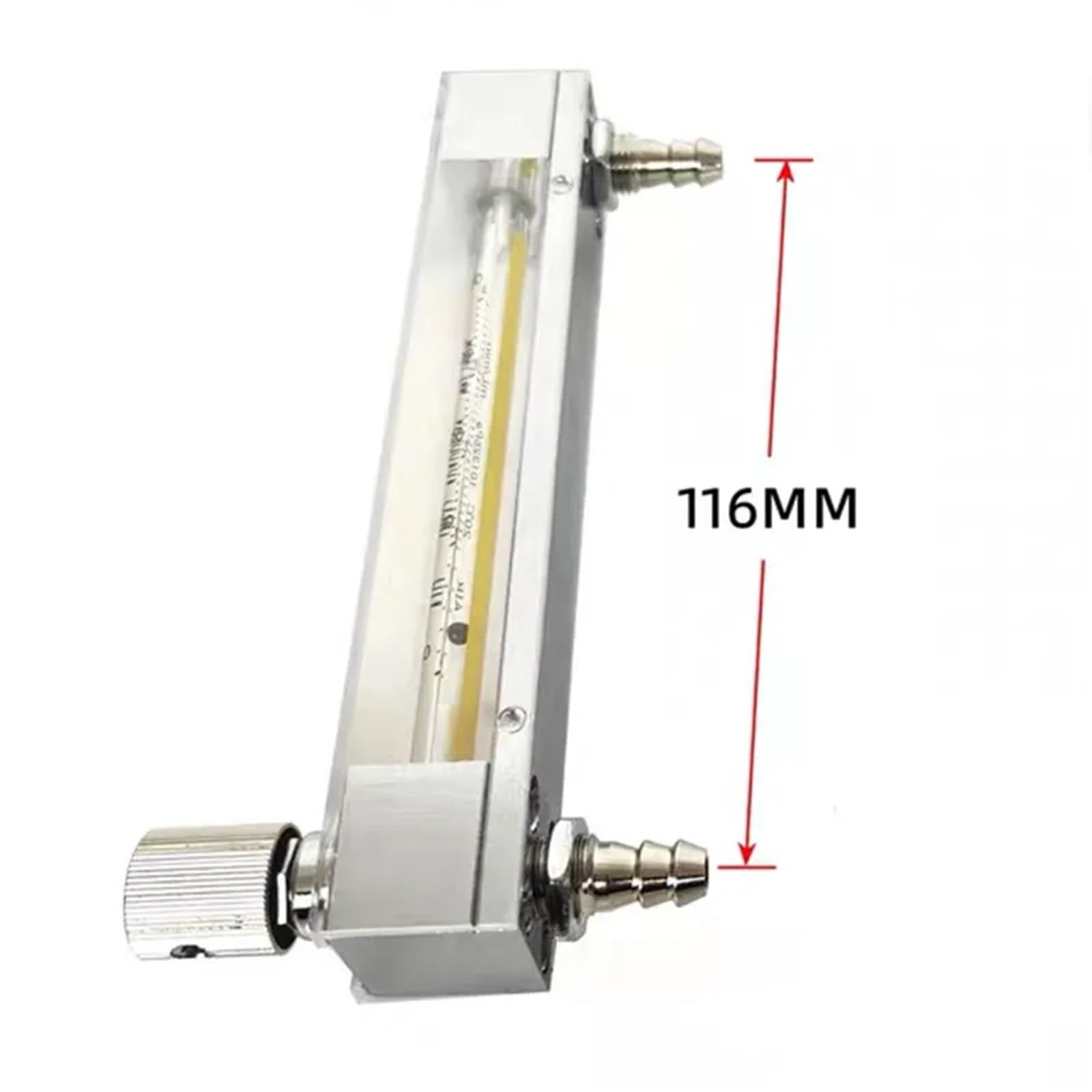1 medidor de flujo de agua de acero 304 S. Rango de 0 a 1000 ml/min. Rotámetro de líquido con válvula de control (0,6-6 ml por minuto)