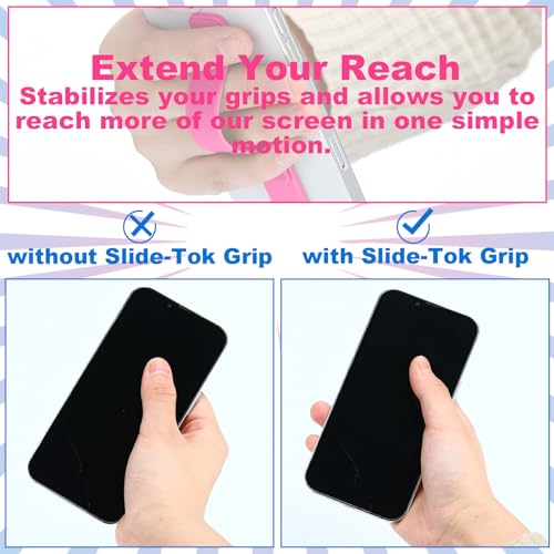 Image of Weewooday 6 Pieces Phone Grip Holder Cell Phone Grip Strap Telescopic Finger Strap Stand Universal Finger Kickstand for Most Smartphones(Blue, Rose Pink, Yellow,Classic)