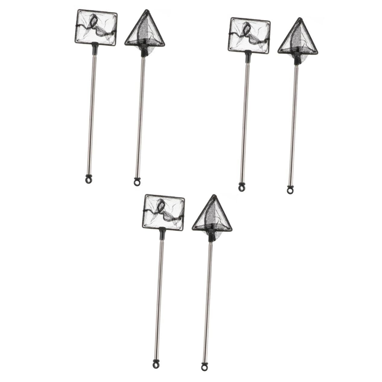 TOYANDONA Versenkungs Netz Angelkescher Fisch Fangnetz für Laubrechen Luft Angler ausrüstung Fishing Tackle Angeln einziehbarer Kescher teleskopierbares Keschernetz Legierung Black