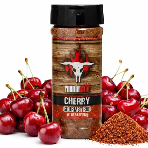 Image of Deliciously Sweet & Smoky Cherry BBQ Rub - Gourmet Seasoning for Ribs, Pork, Chicken & More | Bold Cherry Flavor You Can Taste | No MSG Added, No Artificial Flavors | Runnin' Wild Foods, 5.6 oz