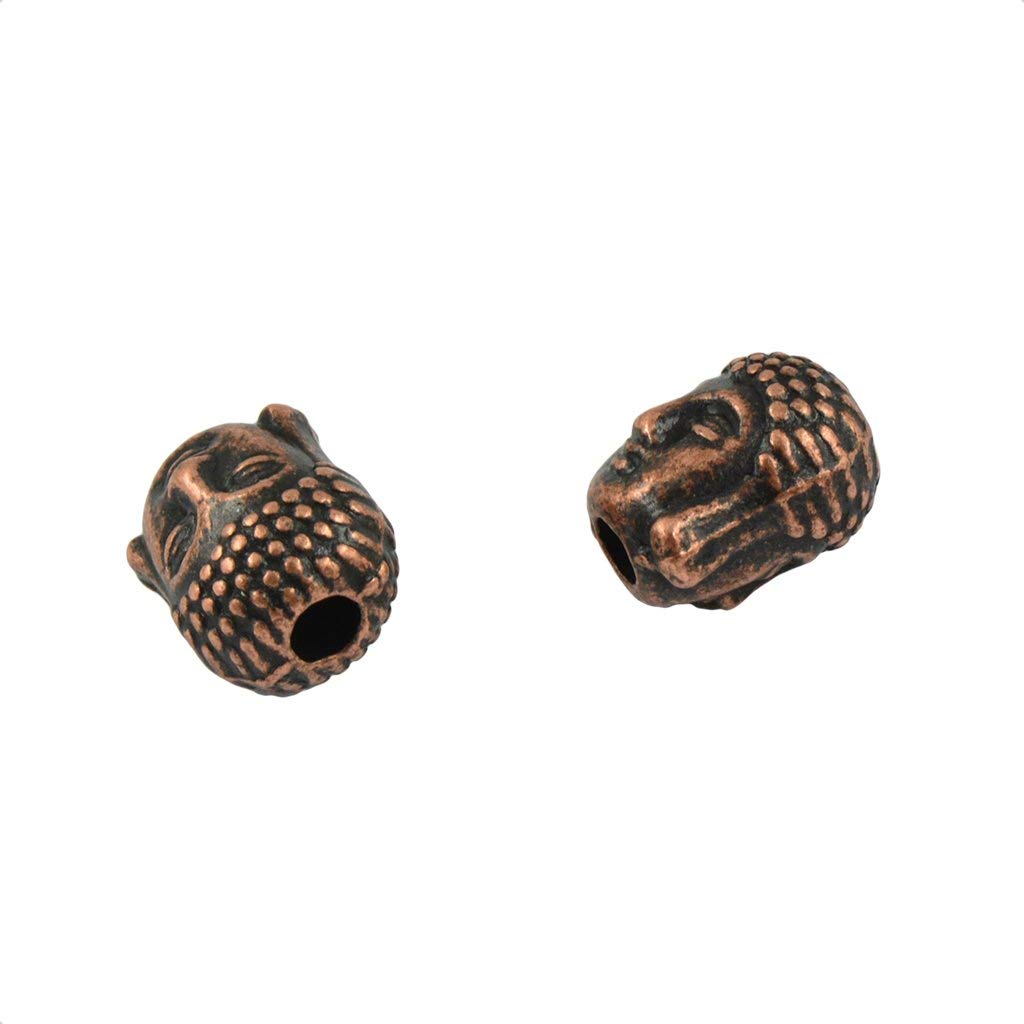 36 Distanziatori A Forma Di Testa Di Buddha In Lega - 6 Colori Per Bracciali E Collane Fai Da Te - Perline 12x10mm