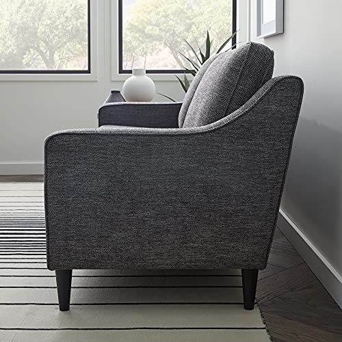 Edenbrook Jensen Upholstered Couch - Couches For Living Room - Charcoal Upholstered Couch - Living Room Furniture - Small Couch - Seats Three - Scoop Arm Modern Couch #TOP6
