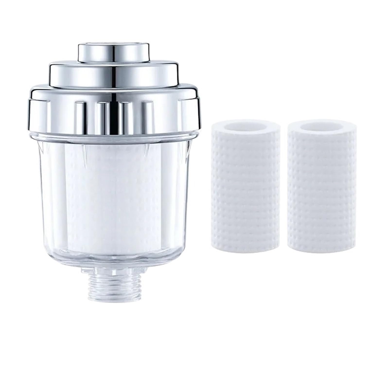 TIEOAXFT Shower Filter,5 micron Shower Bathing Machine Soften Sediment Impurities Water Replacement Water Faucet Filter(1 Filter and 2 core)