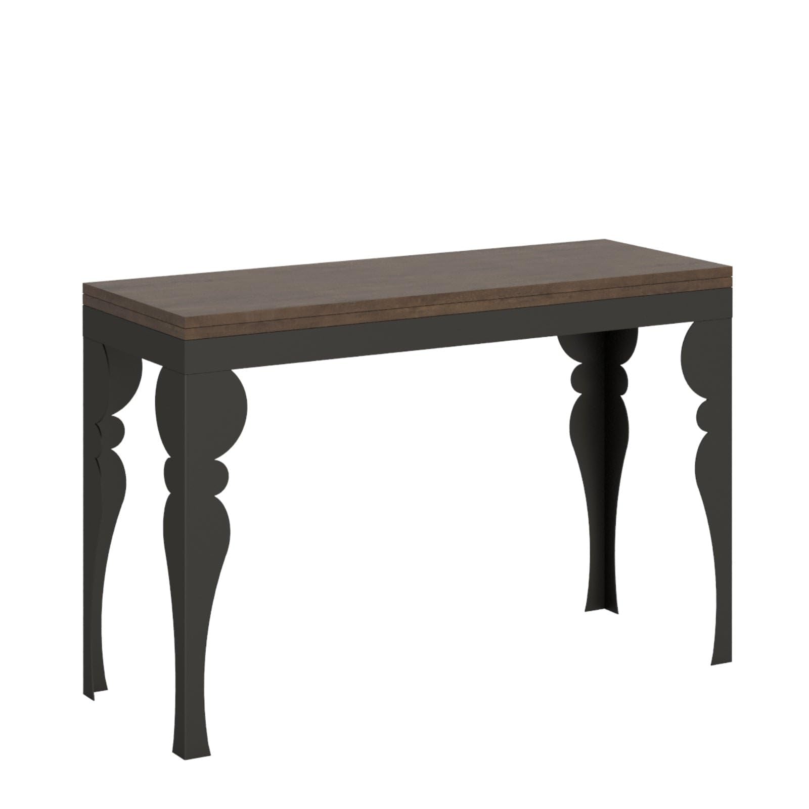 Decor Space Table Pistoia extensible en bois pour salle à manger (extensible jusqu'à 200 x 90 cm, noix)
