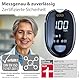 GlucoCheck GOLD Blutzuckermessgerät-Set (mg/dl) mit 60 Blutzuckerteststreifen, 10 Lanzetten, 1 Stechhilfe, 1 Etui zur Blutzucker-Selbstkontrolle bei Diabetes