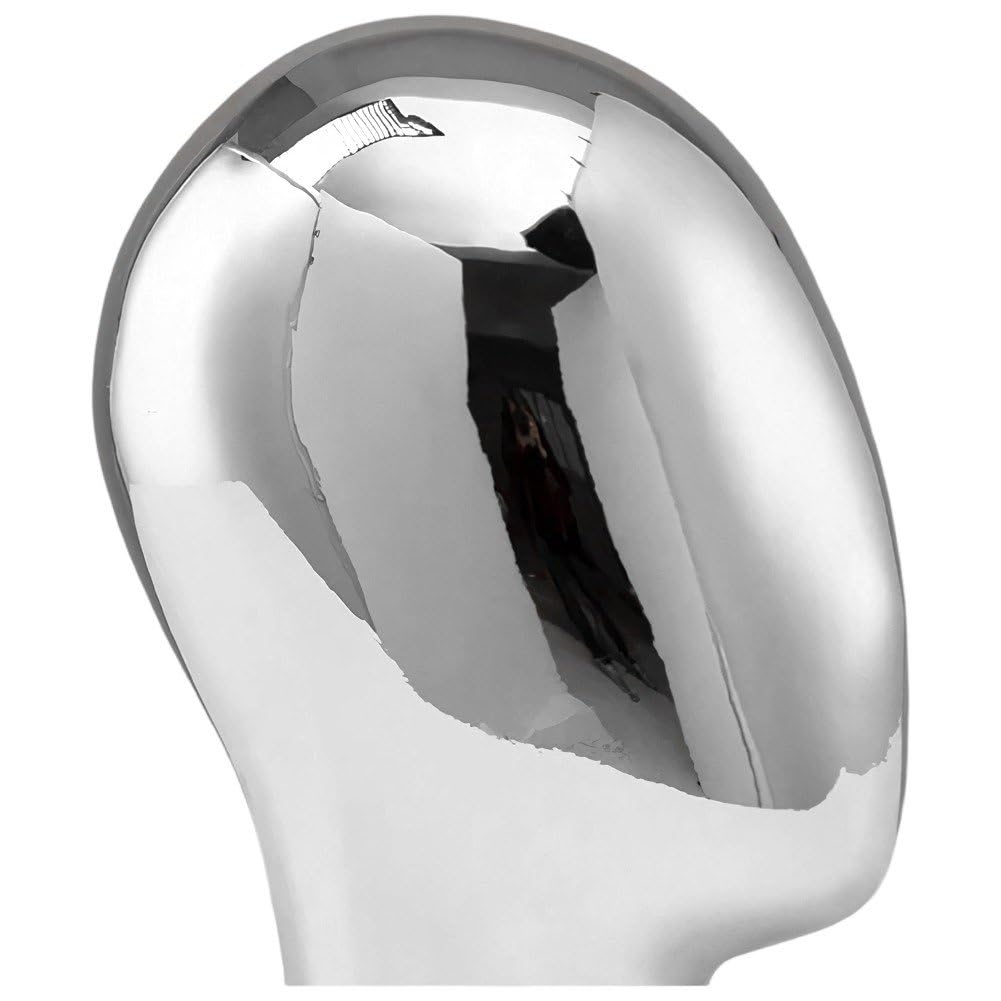 Lamdbao Mannequin Head Glossy Dome Head Stand Model Wig Mount,Professional Hat Wigs Display Manikin for Wigs,Hats,Caps,Headdress