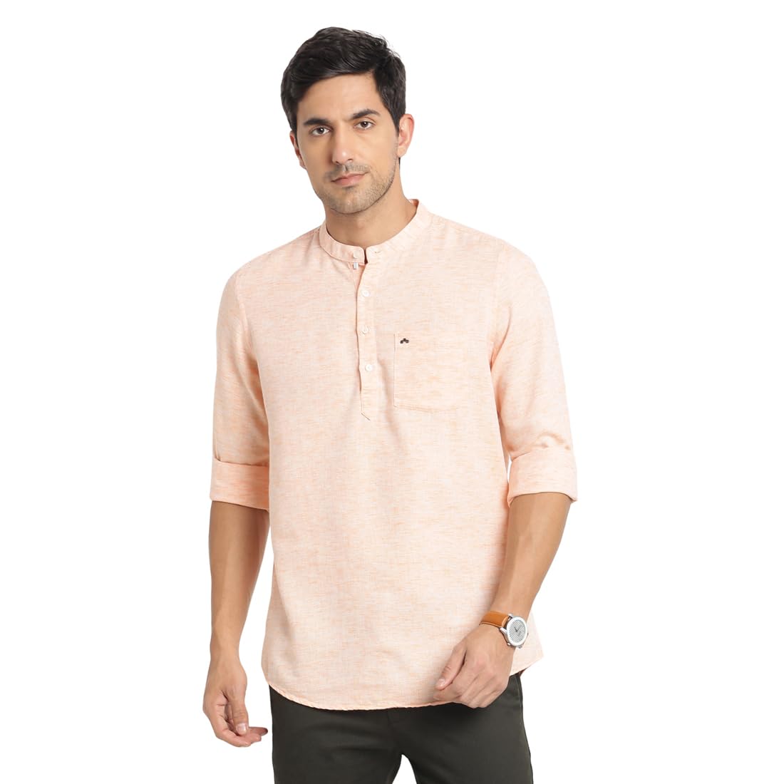 turtle Men Cotton Lyolin Slim Fit Light Blue Solid Casual Kurta Shirt-picture-21