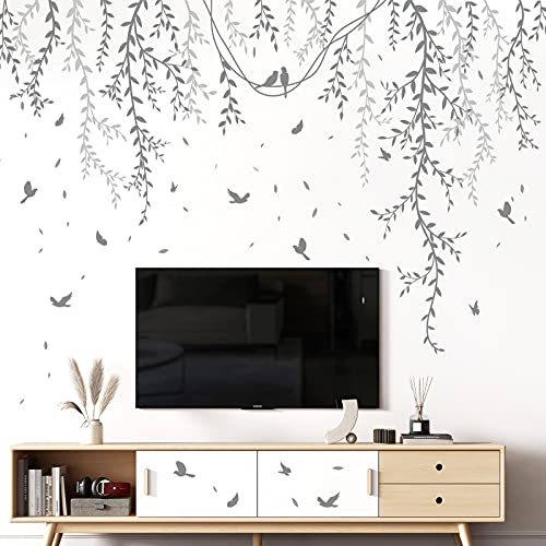 Vinilos Decorativos Ramas de Sauce Gris 30x45 cm 6 Piezas miniatura 6