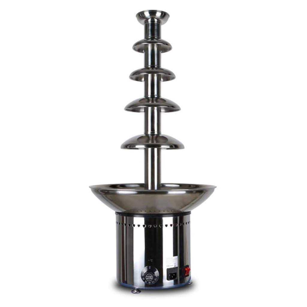 TYUIOCommercial chocolate fountain, Waterfall Machine Five-Layer Spray Tower Automatic Temperature Control Stainless Steel Kettle Fountain Waterfall (Color : A)