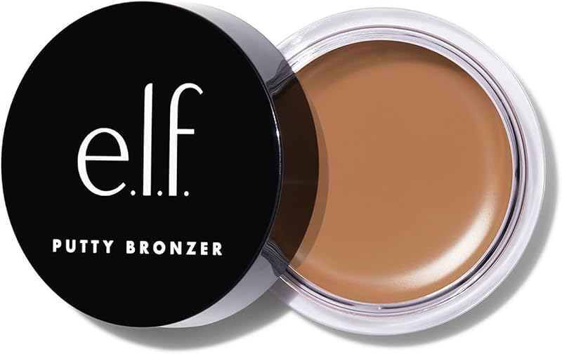 e.l.f. Putty Bronzer, Creamy & Highly Pigmented Formula, Creates a Long-Lasting Bronzed Glow, Infused with Argan Oil & Vitamin E, Tan Lines, 0.35 Oz