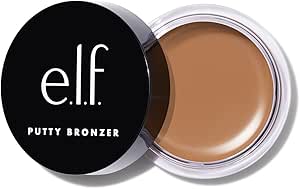 e.l.f. Cosmetics Putty Bronzer, Creamy &amp; Highly Pigmented Formula, Creates a Long-Lasting Bronzed Glow, Infused with Argan Oil &amp; Vitamin E, Tan Lines, 0.35 Oz (10g)