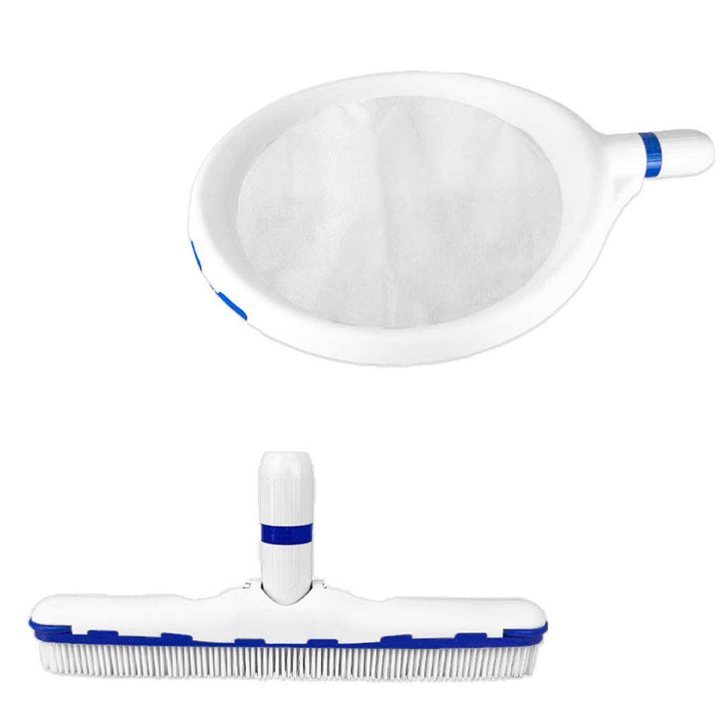 well2wellness® Pool Kit d'entretien de Piscine Grande 2" Pièces pour Le Nettoyage Professionnel de la Piscine épuisette à Feuilles + Brosse de Piscine