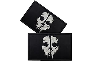 Durable Call of Duty Ghost Skull Embroidered Applique Emblem Hook 141 Patch