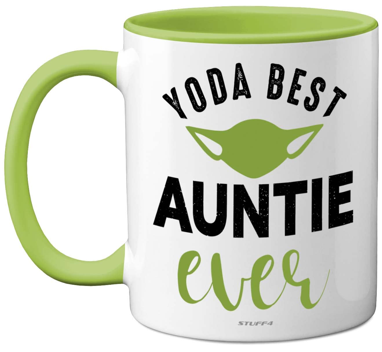 Stuff4 Auntie Birthday Gifts - Yoda Best Mug - Best Auntie Mugs, Happy Birthday Aunty Gift, Special Aunt Gifts for Christmas, Funny Xmas Tea Coffee Cup Cups, 11oz Ceramic Dishwasher Microwave Safe