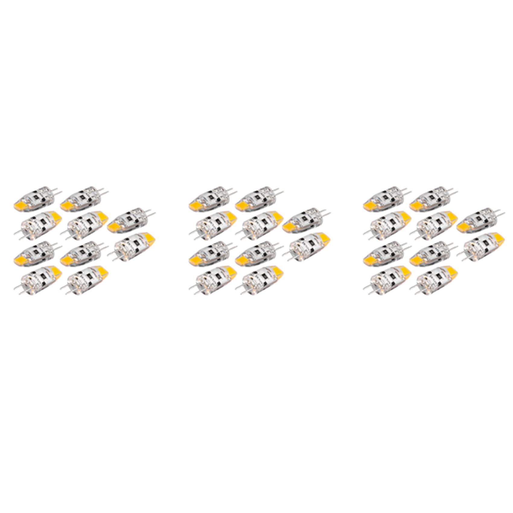 Hndhbfgrt 30x G4 LED Bulb 12V DC COB LED G4 Bulb 1.5W 360 Beam Angle to Replace 15W (Warm White)