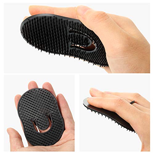 12 Packs Pocket Palm Combs Portable Soft Hair Combs Beard Shampoo Brush Combs Scalp Massage Brush Combs For Men Women Home Travel (Black) #TOP2