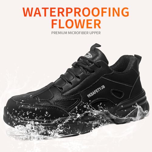 Image of Steel Toe Shoes for Men Puncture Proof Indestructible Industry Construction Work Shoes Lightweight Comfortable Breathable Steel Toe Safety Sneakers