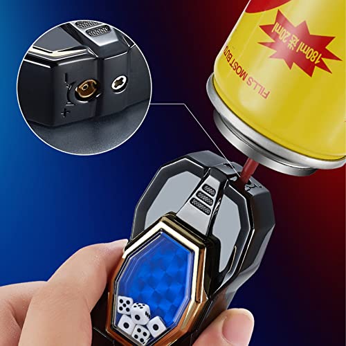 Briquet tempête bleu flamme compact pour accessoires de cigarette - 5