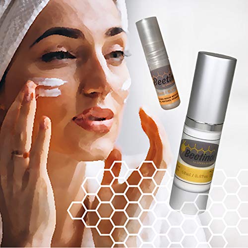2 sueros antienvejecimiento Beetinols botella de 05fl oz y aplicador de bola de rodillo de 02fl oz suero de día y noche para los ojos y la cara