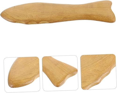 Miniatura 3 de Healvian 2 unids en forma de pez Gua Sha tabletas de madera guasha herramientas de madera raspado herramienta de masaje guasha tableros cuerpo