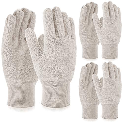 Syhood 3 Pairs Silver Polishing Cleaning Gloves Jewelry Polishing Anti-tarnish Removal Gloves for Silver Jewelry Gold Brass Copper Blinds Debris Rings Stainless Metal