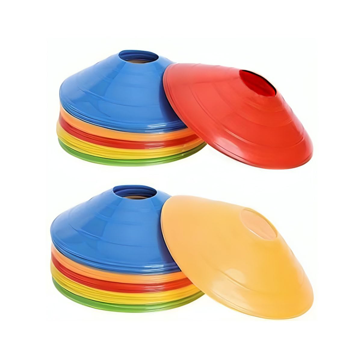 Gmefvr Cones Set |Space Marker| - Agility Soccer Cones for Training, Football, Kids, Sports, Field Cone Markers (20)