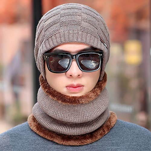 Bonnet d'hiver homme chaud doublé velours pour le froid