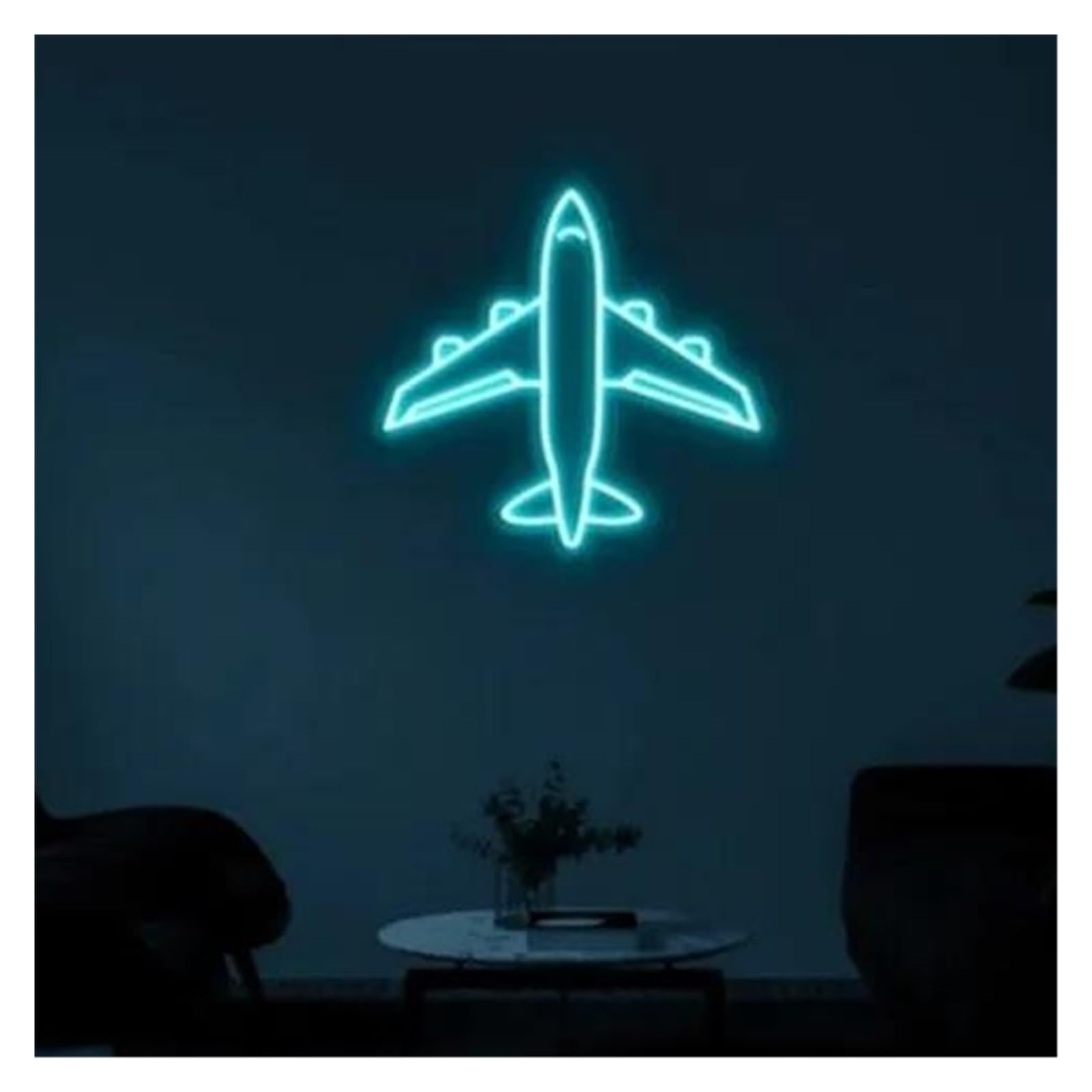 Shouxi B Sign Lamp Airplane Neon Sign Aircraft Light For Ar Clu Bedroom Game Room Cafe Wedding Irthday Party Home Room Wall Decor 43Cmx40.6cm(B)