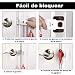 Cerradura de Puerta Portátil con Cerrojo Antirrobo, Bloqueo de Puertas Universal, Pestillo...